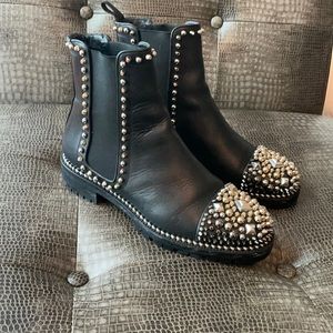 Christian louboutin studded boots